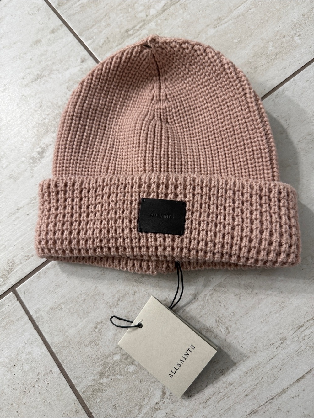 All Saints Women's Knit Beanie - Dusty Rose nwt..authentic ..o/s